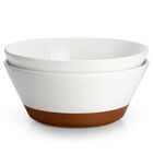 Cuencos De Servir Malacasa 3L Blanco/Terracota (Pack De 2)