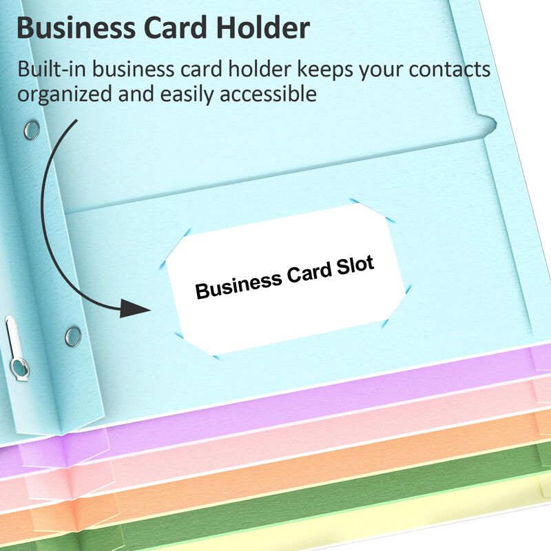 Carpeta De Archivo Fucdtefc Pack De 6 Pastel Co... image number null