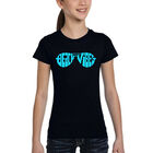 Camiseta Word Art Para Ni&ntilde;a - Beach Vibes - Negro