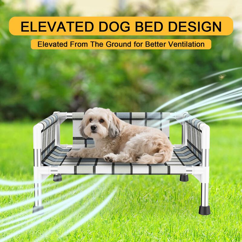 Cama Elevada Para Perros Caghash Con Barandilla... image number null