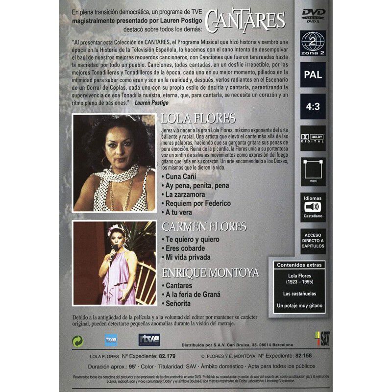 Cantares: Lola Flores + Carmen Flores + E. Mont... image number null