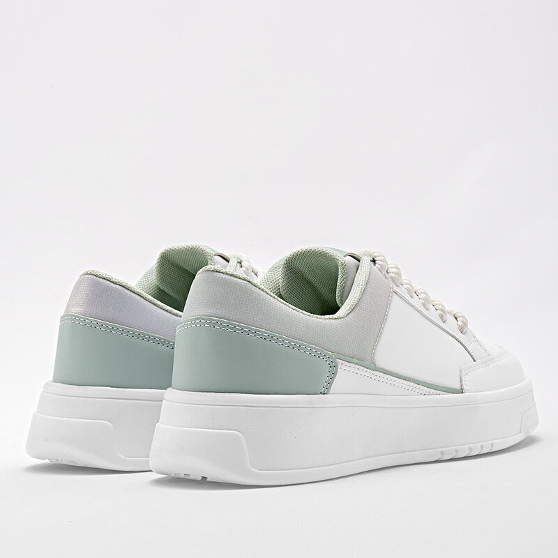 Moramora Tenis urbano para mujer blanco verde image number null