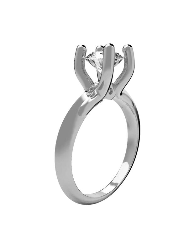 Anillo de Compromiso de 14K con Diamante de Lab... image number null