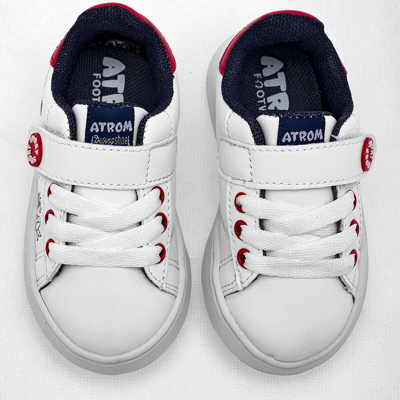 Atrom Tenis Para Preescolar Ni&ntilde;o Blanco Rojo Co... image number null