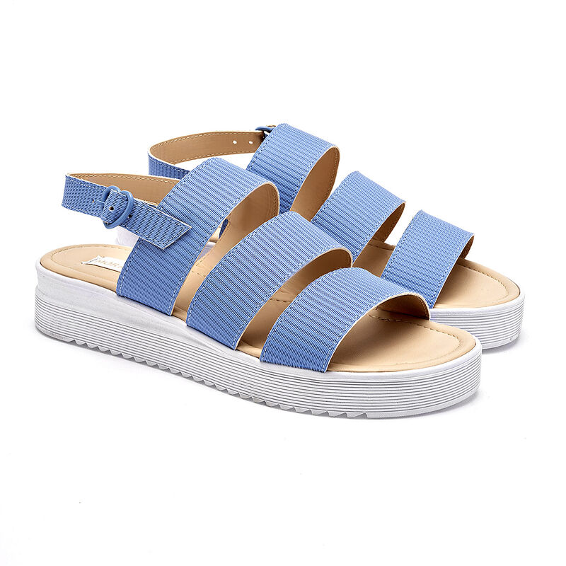 Moramora sandalia plataforma para mujer azul co... image number null