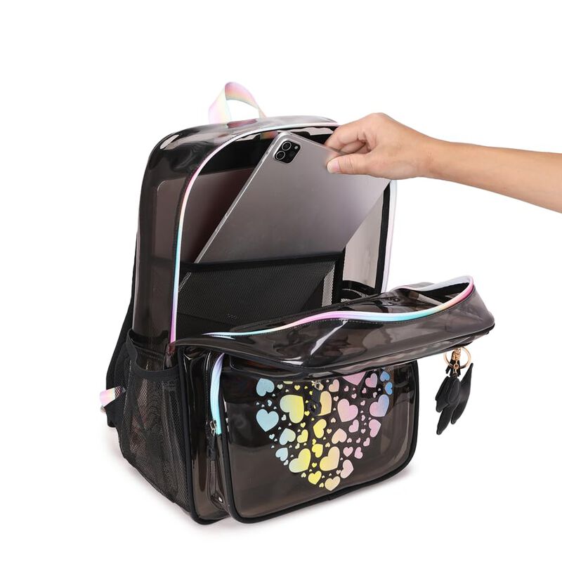Mochila Transparente Moonbaby Lovely Para Ni&ntilde;as... image number null