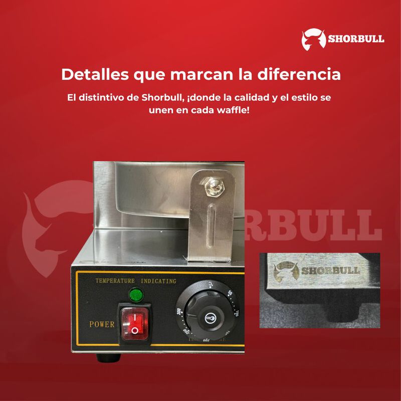 Wafflera Doble Industrial  el&eacute;ctrica  Shorbull ... image number null