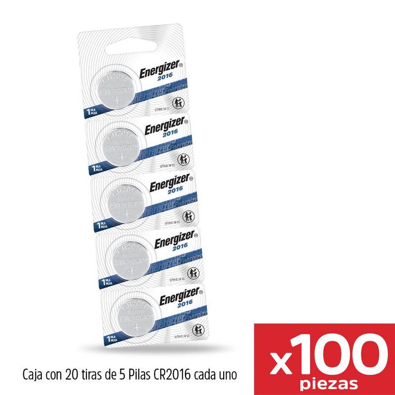 Pila Boton Energizer 2016 Tira 100 Unidades 3v image number null