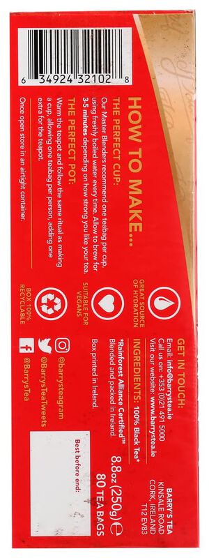 T&eacute; Barry's Tea Gold Blend 250 g (pack De 6) image number null