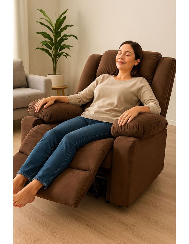 Sofá Reclinable Sara Con 2 Porta Vasos y 3 Posi... image number null