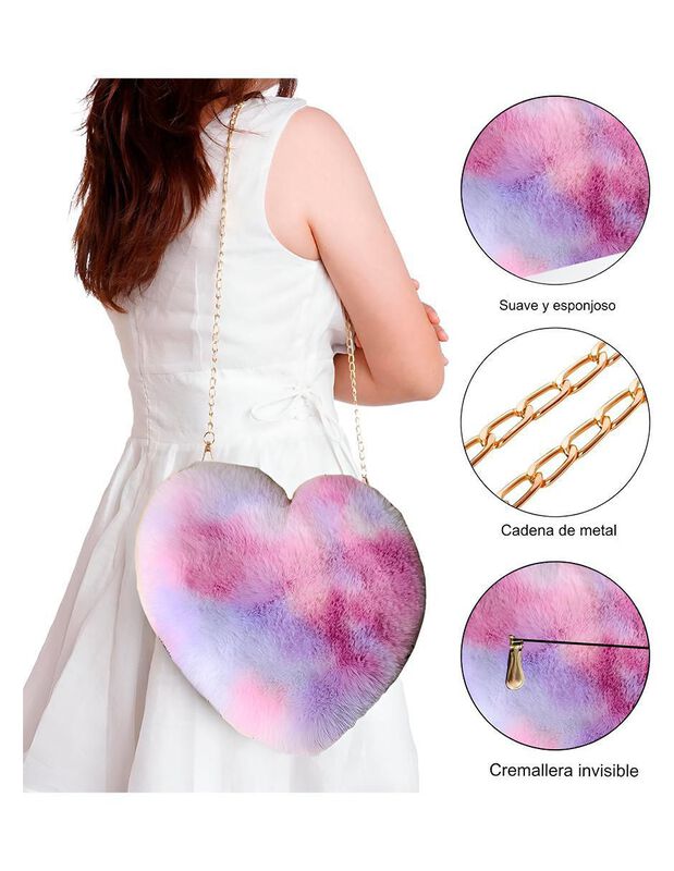 Bolsa Crossbody Pink Brule Heartbox Para Mujer image number null