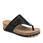 Via Moda sandalia piso para mujer negro cod 140850-E