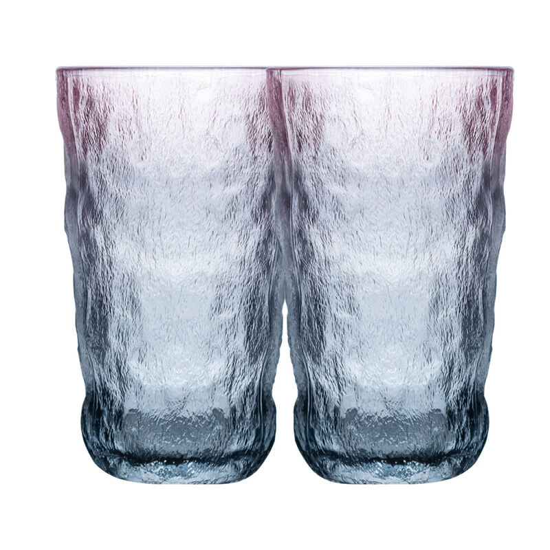 Set De 2 Vasos De Cristal Rosa Y Azul - 305 Ml image number null