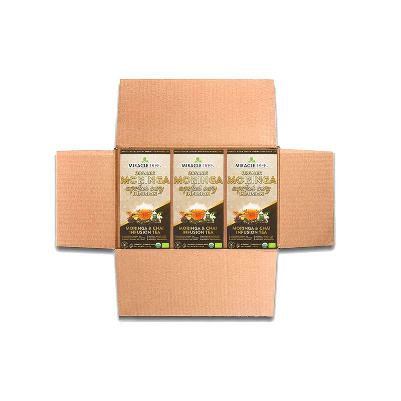 T&eacute; Miracle Tree Moringa Chai 3&times;16 Bolsas image number null