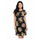 Miley and Molly Vestido Floral con cuello alto y forro interior Color:Negro Talla:G