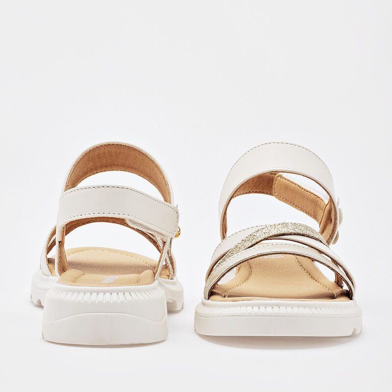 Yuyin Sandalia para mujer blanco dorado image number null