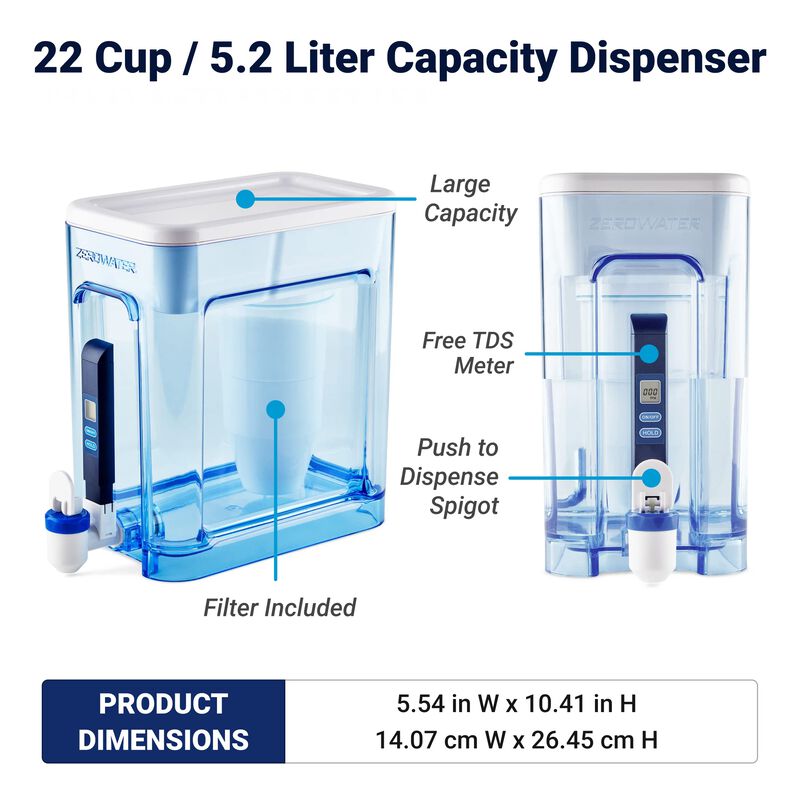 Dispensador De Filtro De Agua Zerowater, 22 Taz... image number null