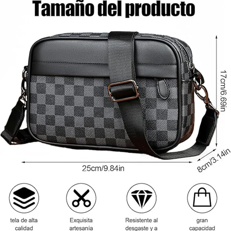 Bolso Bandolera de Cuero Crossbody para Hombres image number null