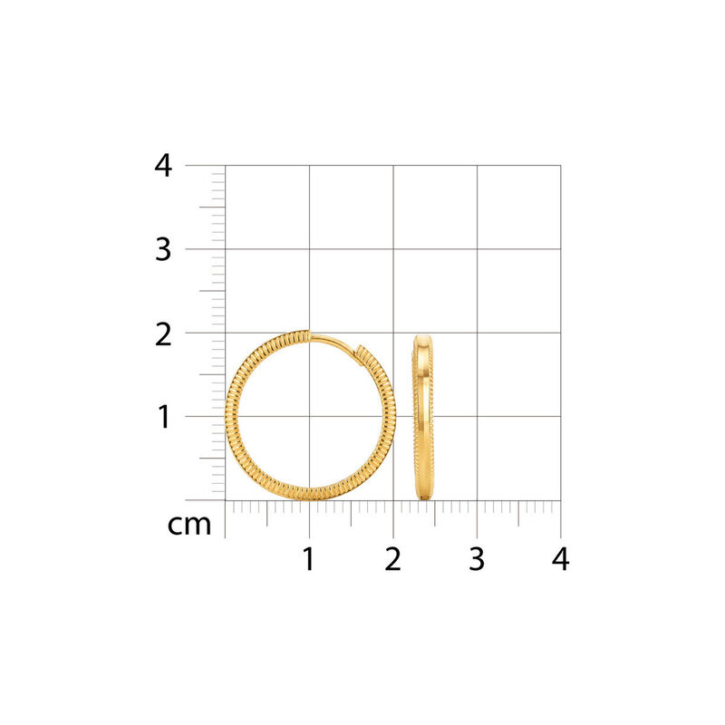 Arracadas Oro Amarillo 10k Diamantado 19 Mm Luj... image number null