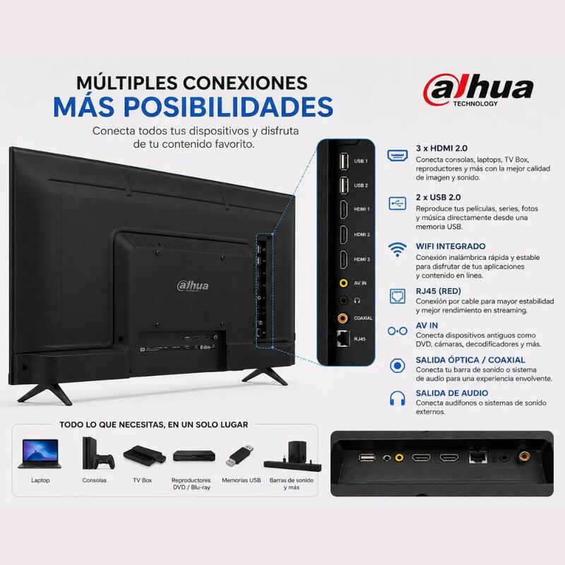 Pantalla Dahua 50 Smart Tv 4k Uhd Android Wifi ... image number null