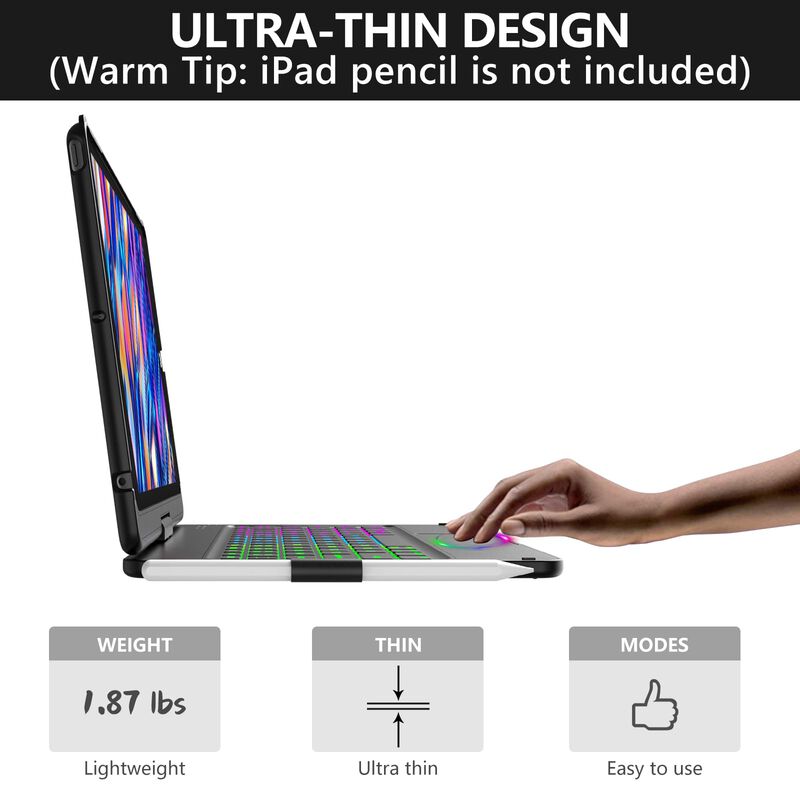 Funda Para Ipad Con Teclado Amzcase Para Ipad D... image number null
