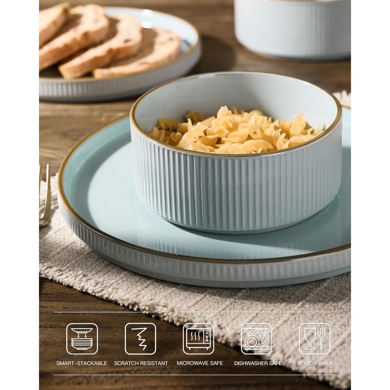 Set de Vajilla Famiware 24 Piezas Azul Gres Pie... image number null