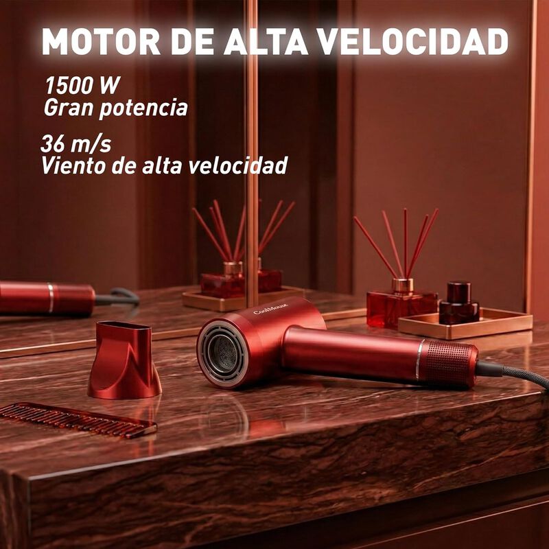 Secadora De Cabello 1500w Con Tecnolog&iacute;a I&oacute;nica... image number null