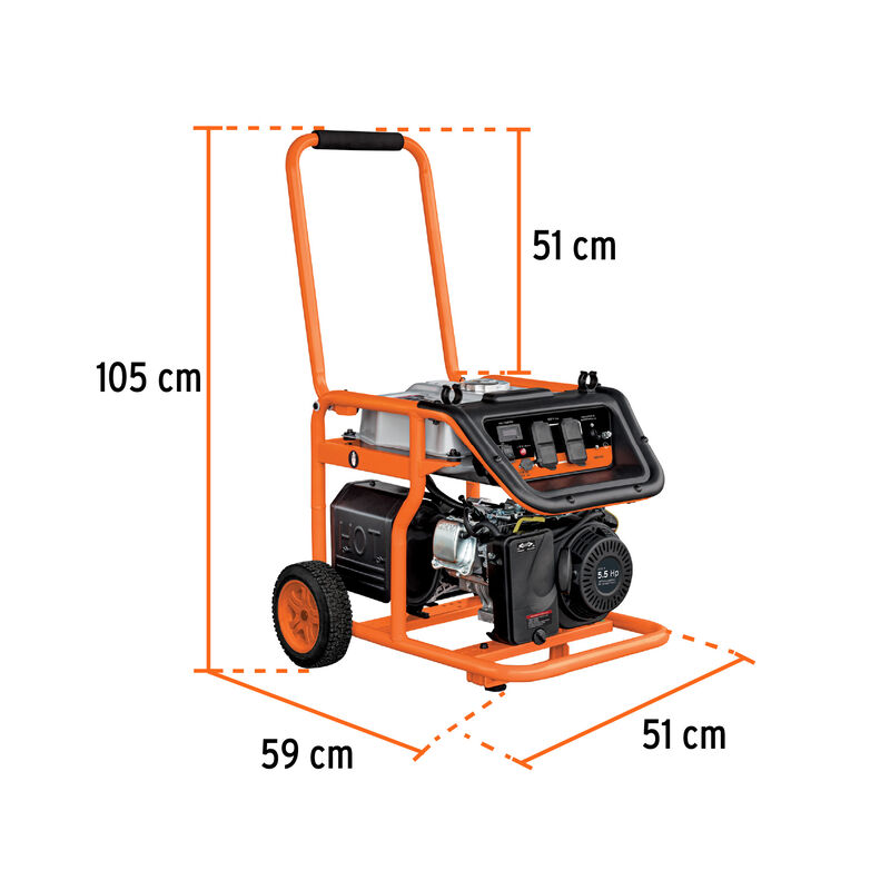 Generador Eléctrico Portátil 1.5 Kw Motor a Gas... image number null