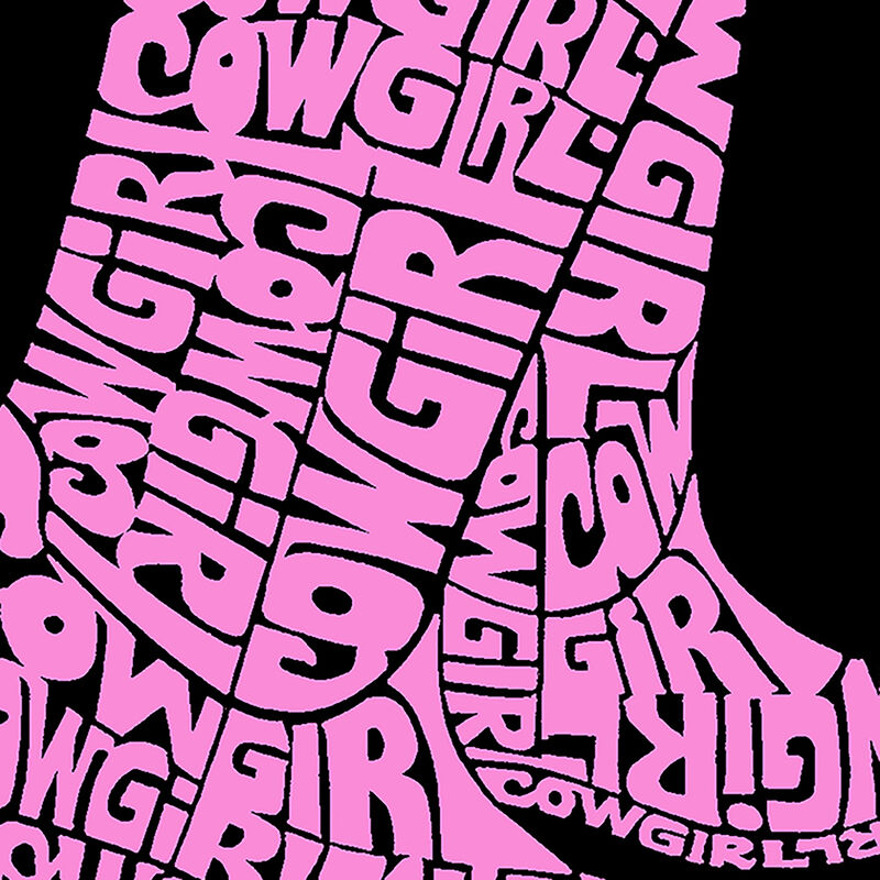 Camiseta Word Art Para Mujer - Botas Vaqueras- ... image number null