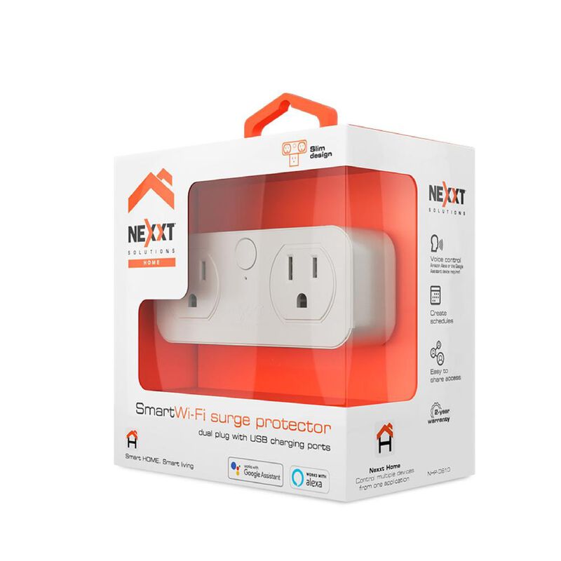 Enchufe inteligente Nexxt Wi-Fi 110V Doble Sali... image number null