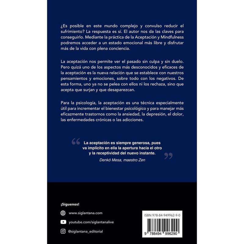 C&oacute;mo reducir el sufrimiento con aceptaci&oacute;n y mi... image number null