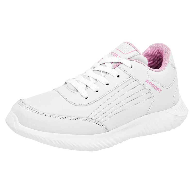 Apoort Tenis urbano para mujer blanco rosa image number null