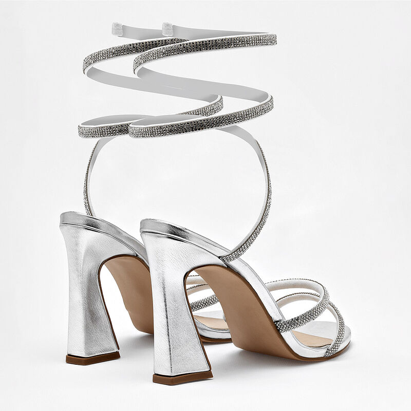 Clasben zapatilla abierta para mujer plata cod ... image number null