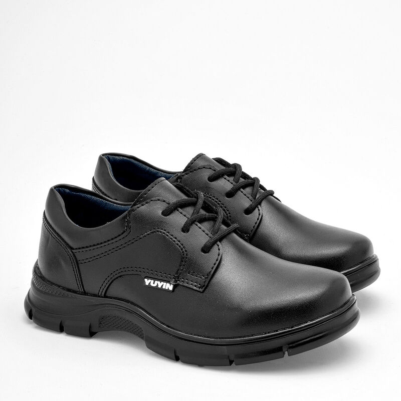 Yuyin Zapato Escolar De Piel Para Mujer Negro C... image number null
