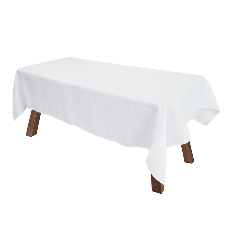 Mantel Para Comedor Rectangular Color Blanco image number null