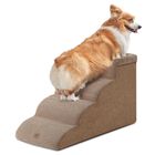 Escaleras Para Perro Eheyciga De 4 Pelda&ntilde;os 45 cm Color Camello
