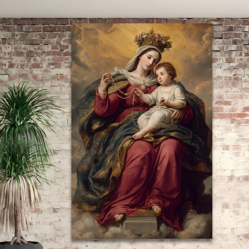 Cuadro Decorativo Religioso 90x122cm V&iacute;rgen del... image number null