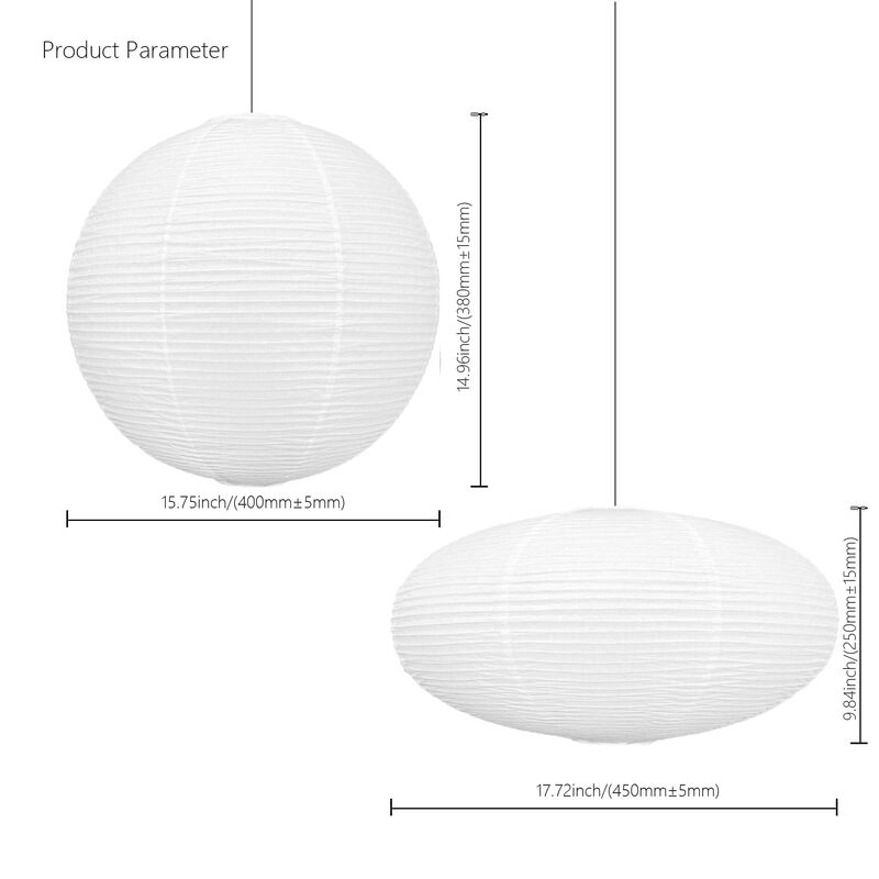 Linternas De Papel Jjtavwi 41 cm Y 46 cm Blanca... image number null