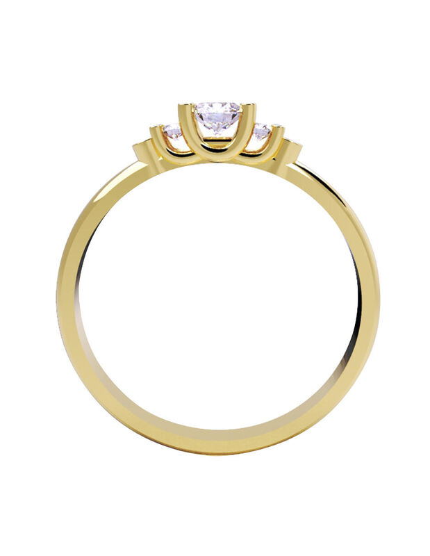 Anillo de Compromiso de 14K con Diamante de Lab... image number null