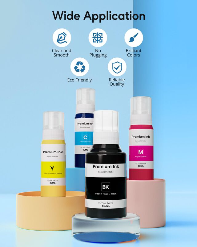 Pack De 3 Botellas De Tinta Ceeboo 80 ml Cian/m... image number null