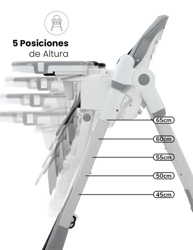 Silla periquera alta 5 en 1, silla para comer b... image number null