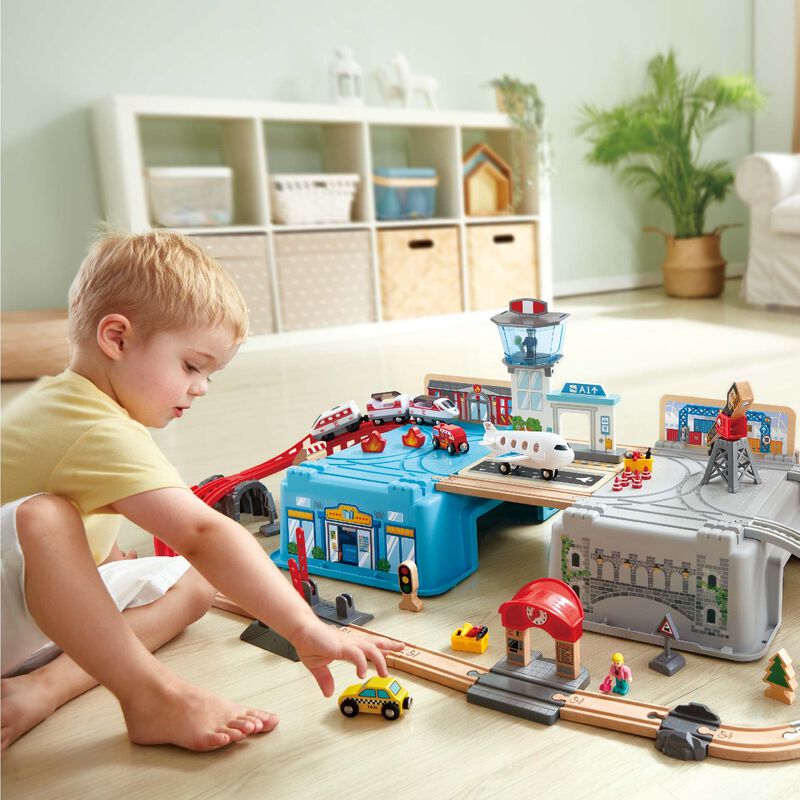 Set De Tren De Juguete De Madera Hape Super Cit... image number null