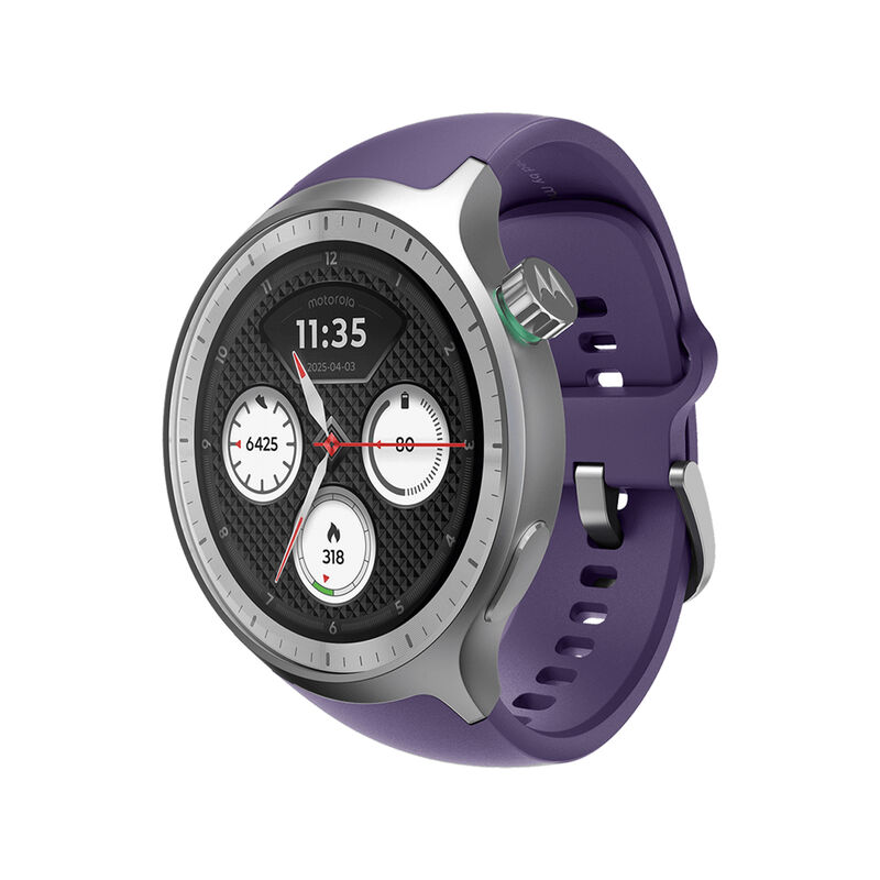 Motorola Moto Watch Matte Silver Parachute Purp... image number null