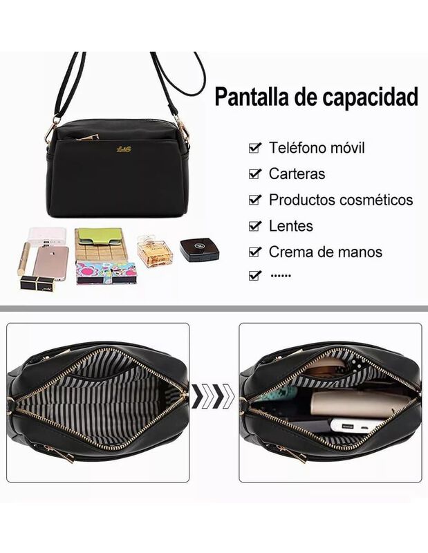Bolsa Bandolera Pink Brule De Cuero Para Mujer image number null