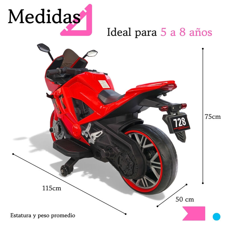 Motocicleta El&eacute;ctrica Montable Deportiva Ni&ntilde;o T... image number null