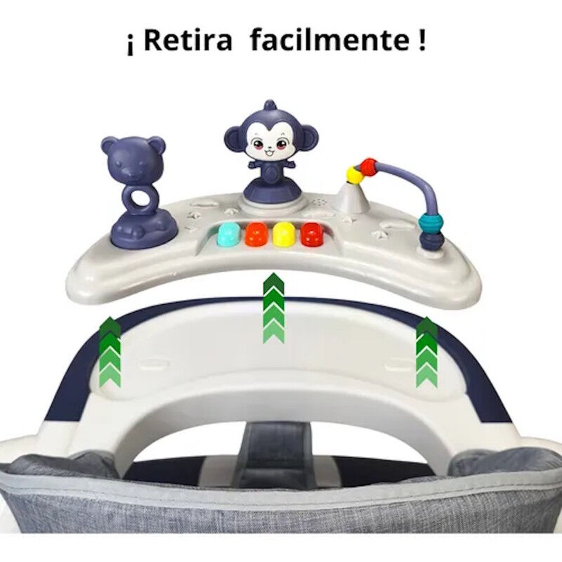 Andadera Caminadora Azul 2 En 1 Con Luz Y Sonid... image number null