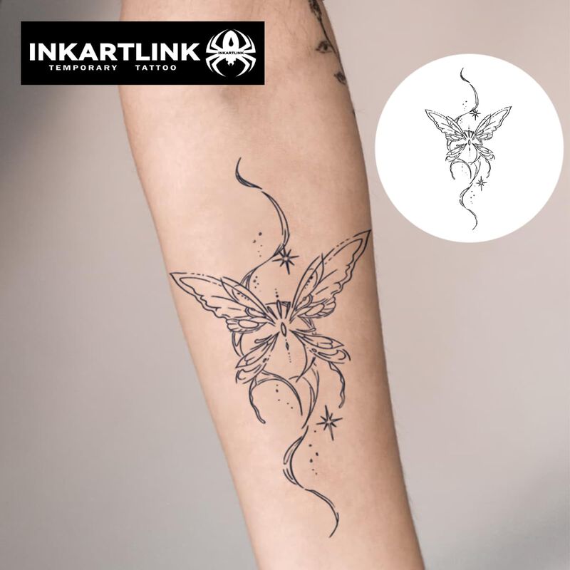 Tatuajes Temporales Inkartlink Mariposa 2 Imper... image number null