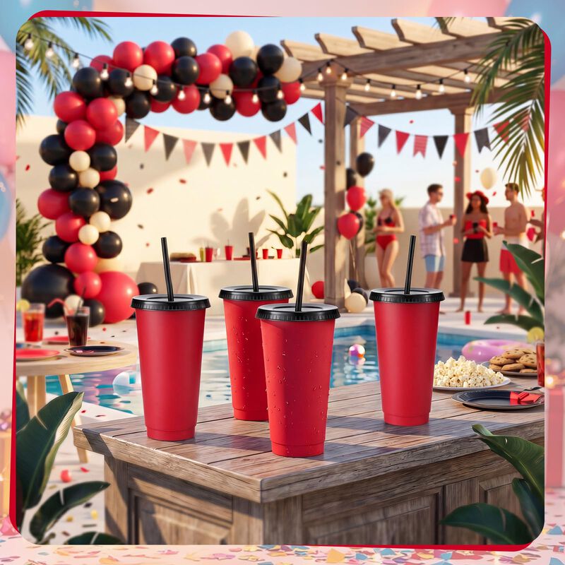 Vaso De Bebida Honeydak Pack De 30 689 ml Rojo/... image number null