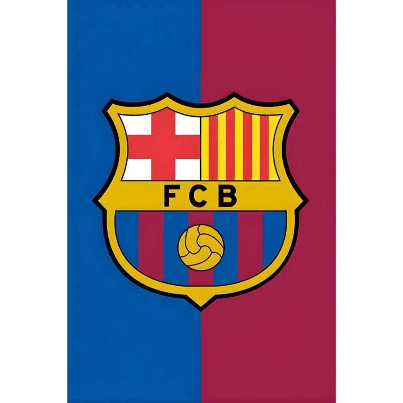 Cuadro Decorativo F&uacute;tbol 90x122cm Escudo Barcel... image number null