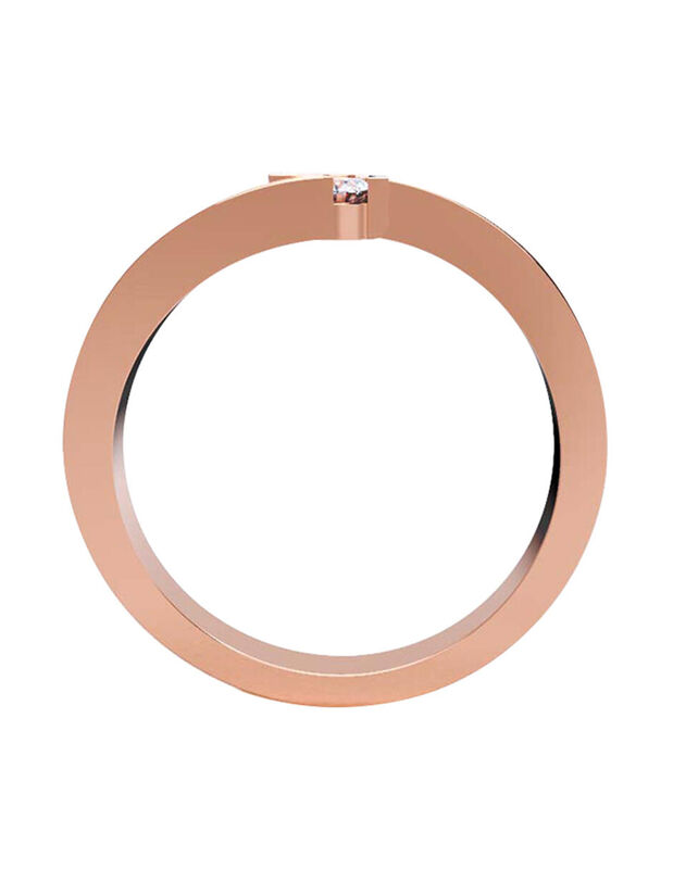 Anillo de Compromiso en Oro Rosa 14K con Circon... image number null